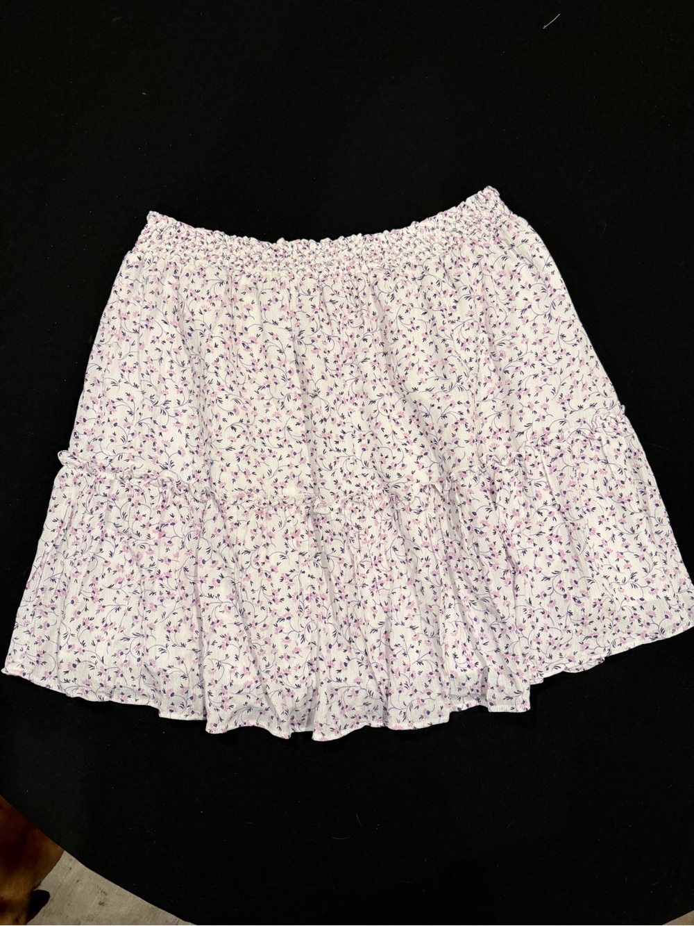 NWT BB Dakota Steve Madden Floral Tiered Mini Skirt XL Smocked Waist